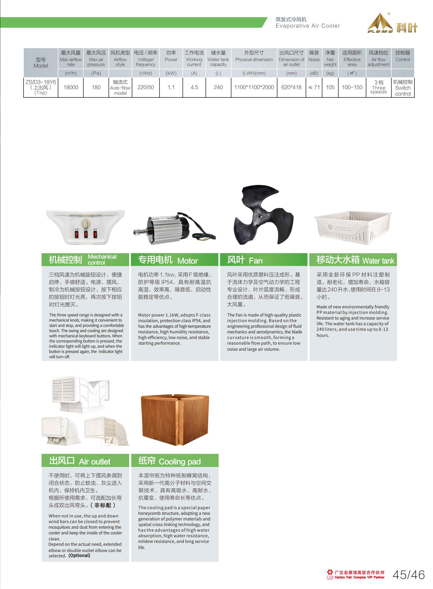 ZS/D3-18Y6 Large scale movable evaporative air cooler(pic2)